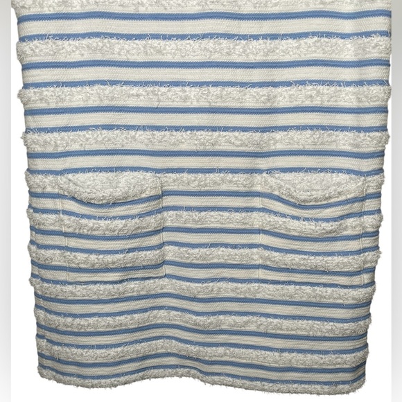English Factory Fringed Striped Polo Mini Dress Size Large Retail $120 White - Picture 3 of 10